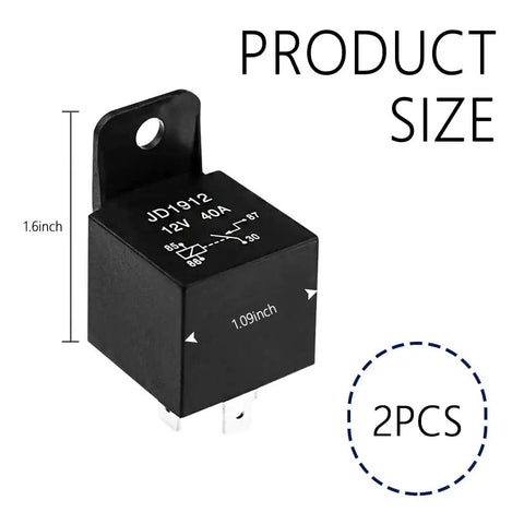 40Amp 12V 4 Pin Car Relay Waterproof And Dustproof For Motorcycle Truck Boat SPST No Heavy Duty Automotive Relay dimensions