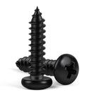 8 X 1 Inch Pan Head Self Tapping Screws For Sheet Metal And Wood No 8 Black Oxide 304 Stainless Steel 18 8 100 Pieces Pack