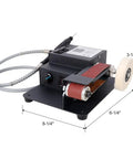 2-In-1 Mini Belt Sander And Rotary Tool Station, 350W Bench Grinder showing compact dual motor and adjustable speed features.