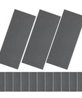 21Pcs Heavy Duty Grit Emery Sandpaper Sheets For Metal Wood And Furniture Sanding With Easy Grip Design laid out in a grid.