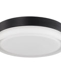 Dope LED Flush Mount Ceiling Light 11 Inch Brushed Nickel Pi Collection Damp Rated Modern Transitional Fixture