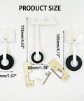 Durable Nylon Landing Gear Replacement Set For RC Airplanes And Helicopters, Front Wheel 30mm Diameter And Rear Wheel 40mm Diagram