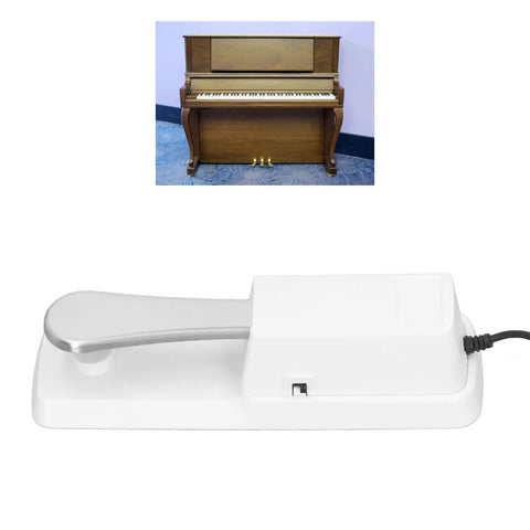 Universal Keyboard Sustain Pedal With 1/4 Inch Input Plug And Anti Slip Rubber Bottom, Super Responsive Piano Foot Pedal displayed