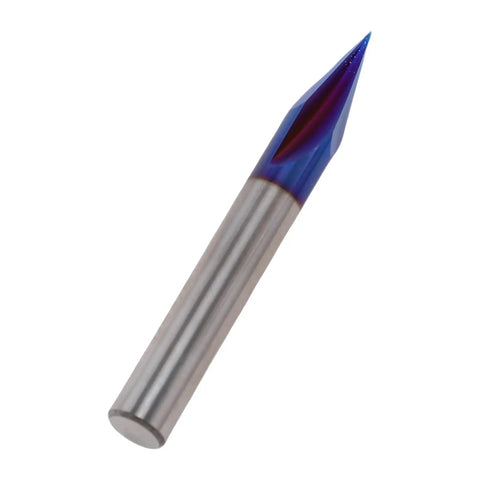 Durable Nano Coated 3 Flute Carbide V Groove Router Bit With 1/4 Inch Shank And 30 Degree Angle for precise engraving