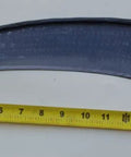 Hand Forged In Austria Scythe Blade For Harvesting Grains And Weeds, Curved Edge Keeps Cutting Edge Off Ground, 18 Inch Length With Austrian Steel, Ditch Brush Blade, Two Sweep Options 50 And 55, Sharp, Ready To Use displayed next to measuring tape