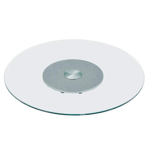 Heavy Duty 80cm Lazy Susan Turntable With Tempered Glass Top Silent Bearing Rotating Tray for Kitchen and Dining Table