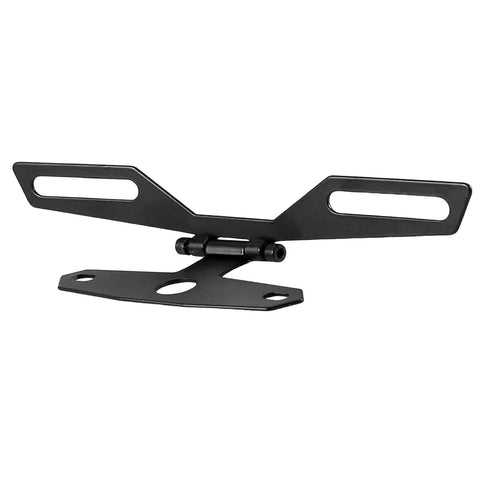 Ride Ready Foldable Aluminum Plate Holder For Motorcycle With Rear Light Bracket Universal Mount Easy Install Direct Replacement For Damaged Plate Sleek Low Profile Plate Mounting Accessory
