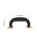 Vintage Gold Cabinet Handles 5Pc Set For Kitchen Cupboards And Furniture, Retro Drawer Pulls showing dimensions in cm and inches.