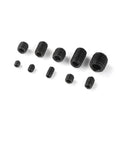 Close-up of hex socket screws in various sizes from 600 Piece Stainless Steel Hex Socket Screw Kit M3 M4 M5 M6 M8 With Divided Storage Case For Quick Grabs And Precision Threads Great For Home Auto And DIY Projects.
