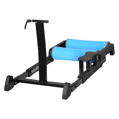 Indoor Bike Trainer Stand With Quick Release Front Wheel Detachable Design For Balance Training Anti Slip Rack, blue rollers