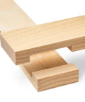 Close-up of wooden joint demonstrating Half Lap Jig For Woodworking That Makes Tight Clean Joints Easy On Any Router Table