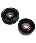 Top Tier Serpentine Belt Drive Component Kit For Ford F-150 2005 To 2014 V8 Models With 4.6L And 5.4L Engines Includes Tensioner Plus Idler Pulleys: two black idler pulleys