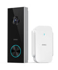Wireless Doorbell Camera with 2K Video Battery Powered Doorbell Cam 166 Degree Wide View Local or Cloud Storage 2.4GHz WiFi