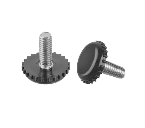 Close-up of Stainless Steel 1/4-20 Threaded Furniture Leveling Feet For Outdoor Chairs Tables And Cabinets Adjustable Levelers