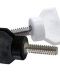 Top Notch Replacement Thumb Screw For Bimini Mounting Brackets With Quarter Inch Coarse Thread Matte Black and White Finish
