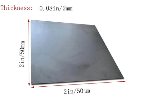 Dope 99.9 Percent Graphite Plates Pack of 7, 2x2 inch graphite electrode, 0.08 inch thick, for electrolysis, molds, heaters, insulation