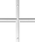 Aluminum T Track Kit 8 Pack 48 Inch Universal Double Cut Profile with heavy duty predrilled mounting holes and screws close-up