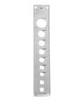 Heavy Duty Pneumatic Lockout Clamp Bulletproof Stainless Steel Quick Disconnect Air Hose Safety Lock view showing front with multiple holes.