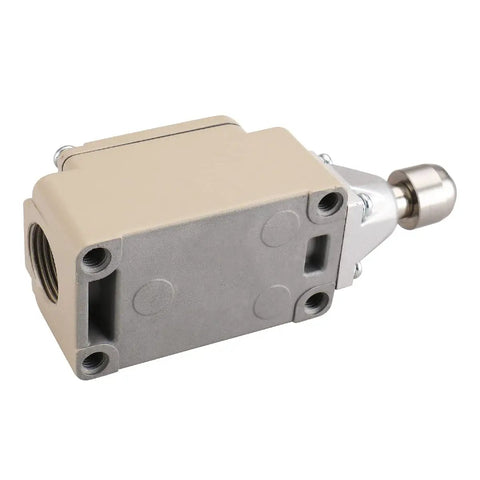 Rock Solid IP66 Waterproof Limit Switch With Sealed Top Ball Plunger And Momentary Snap Actuator showing die cast aluminum housing.