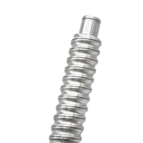 Close-up of Left Hand Thread Ball Screw SFU4005 40mm Diameter 5mm Lead showing end machining for CNC precision linear motion.
