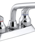 Coralais Utility Sink Faucet With Lever Handles, Polished Chrome Finish, Dual Hot And Cold Water Control, Easy Reach Spout