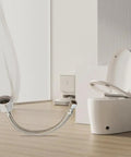 Two Pack Twelve Inch Stainless Braided Toilet Water Supply Lines No Plumber Needed Easy Install Three Eighth Inch Compression