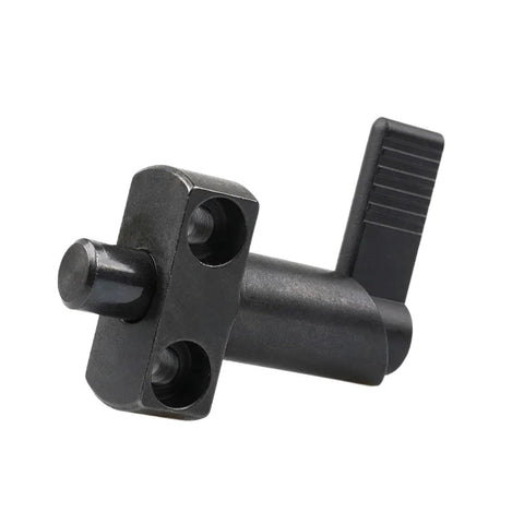 Badass Carbon Steel Quick Release Pin And Lockout Spring Plunger featuring L Handle for heavy duty rigging and tool change.