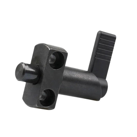 Badass Carbon Steel Quick Release Pin Lock Out Spring Plunger L Handle Retractable Indexing Bolt from different angle, showcasing sturdy build.
