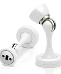 Keep Doors Open With Heavy Duty Magnetic Door Stops White Wall And Floor Mount Set Stainless Steel Construction 2 Pack
