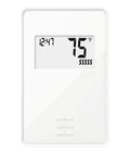No Frills Radiant Floor Thermostat With Built In GFCI Non Programmable 120V Or 240V Compatibility sleek white display