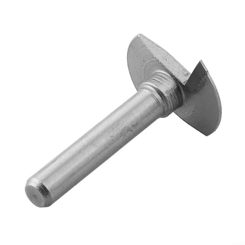 Top Tier Deskbloom Keyhole Router Bit Set For Smooth T Slot Cutting With Bevel Tip Design On MDF Plywood Hardwood And Solid Wood Workpieces For Pro Woodworkers Needing Clean Grooves Without Burrs, close-up of bit.