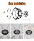 Upgraded Washer Tub Bearings And Seal Kit For Samsung Dc6200156a Heavy Duty Repair Parts showing installation process with components.