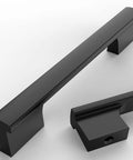 10 Pack 5 Inch Matte Black Cabinet Pulls for Cupboards and Drawers, Rust Resistant Metal Handles, 128mm Length Center to Center, Easy to Install