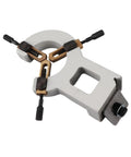 Heavy Duty Cast Iron Wood Lathe Steady Rest With Solid Brass Bushings For Wm 210 And 8X16 Mini Lathe Machine top view, showcasing rugged construction.