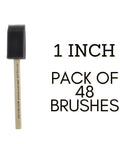 1 Inch Poly Foam Brush Set Pack Of 48 For Smooth, Even Paint Application with ergonomic handles and pro grade quality.