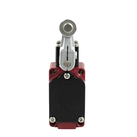 Front view of Heavy Duty High Temperature Limit Switch With Roller Lever 1NO 1NC Contacts 5A 220VAC Auto Reset IP66 Sealed Micro Switch