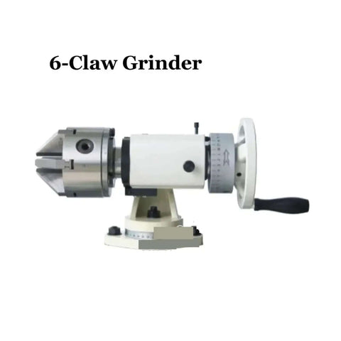 Heavy Duty Six Claw Electric Grinder For Sharpening Drill Bits And End Mills With Adjustable Angle Head and Straight Up Reliable Performance For Diy Crews And Pro Shops Nationwide, side view of a six-claw grinder.