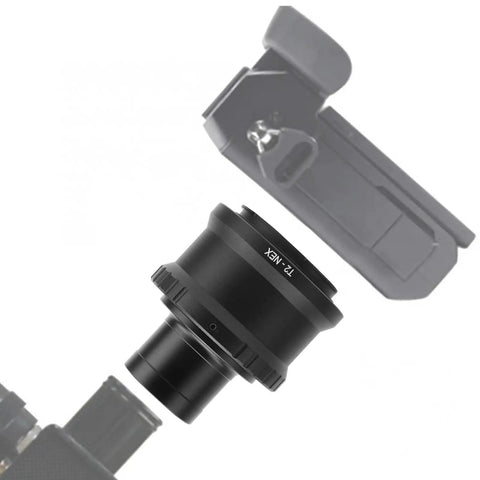 1.25 Inch Telescope T Mount Ring Adapter For E Mount Mirrorless Cameras Aluminum Alloy Quick Connect Rig in black focus