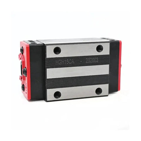 Slider Block For Linear Guide Rail CNC DIY Parts, Built For DIYers, Ready To Install Motion Guide With Smooth Travel, HGW15CC Compatible, MSE Style Match, Durable CNC Router Block, Precision Linear Bearing Guide, 1 Piece, black and red