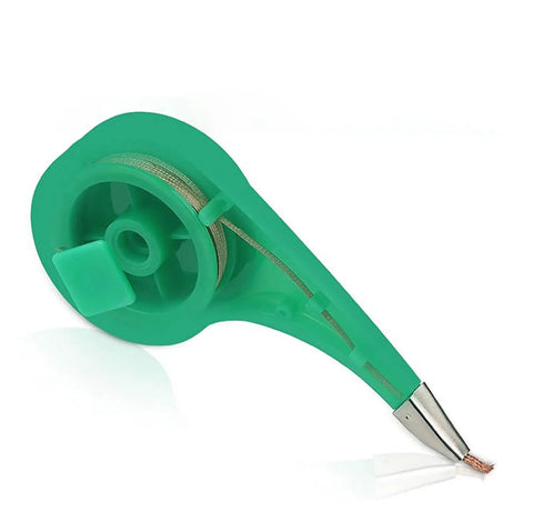 Green dispenser of High Speed Heat Conducting Soldering Wicks For PCB Repair 1.5mm 2mm 3mm with metal tip for precise application