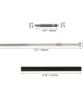 Image of 10 Pack 7 Inch Gutter Screws and Plastic Ferrules for Sagging Gutter Repair with screwdriver, showing dimensions.