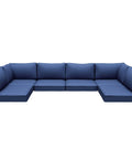 Outdoor Replacement Cushions for Patio Furniture 14 Piece Deep Blue Sofa Cushion Set Water Resistant for Rattan Wicker Sectional