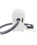 Heavy Duty 550W Dental Lab Dust Extractor With Digital Control Panel And Twin Impeller Pump, rear view with hose.