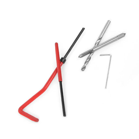 Top Tier M4 Thread Repair Kit For Steel And Aluminum. Heavy Duty Tool Set To Fix Stripped Screws Fast. High Grade Inserts For Smooth And Secure Thread Restoration That Lasts A Long Time., M4 tap, drill, insert tool and hex key