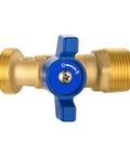 One Piece Three Quarter Inch Male NPT Inlet And Three Quarter Inch Male GHT Outlet Spigot With One Quarter Turn Valve For Quick On Off Outdoor Water Connection Sillcock Hose Bibb Connector Garden Hose GHT Outlet brass valve