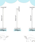 600 Piece 2 Inch Stainless Steel Jewelry Pins Set With Open Eye Pins, Flat Head Pins And Ball Head Pins, 304 Stainless Steel 21 Gauge Craft Pins For DIY Beading, Jewelry Making And Bead Bling, three 50mm 200pcs styles