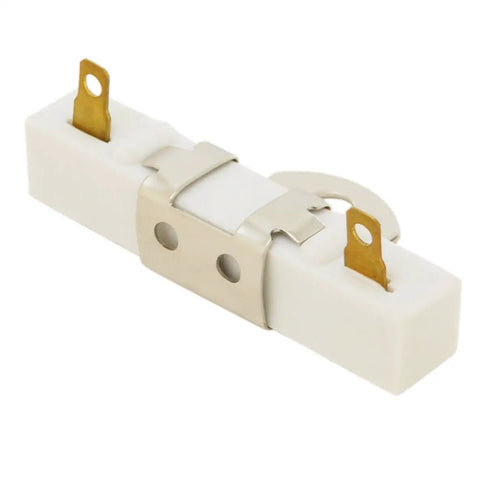 .6 Ohm Electrical Resistor Swaps Right In Compatible With Ford 2N 8N 9N Tractors, white ceramic body and metal terminals.