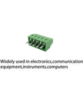 10 Pack 5 Pin 2.54Mm Pitch Pcb Screw Terminal Block showing green connectors for secure wiring in electronics projects.