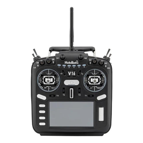 Front view of V16Max ELRS CNC Hall Gimbals Radio Transmitter With 16 Channels 2.4G Mode 2 For RC Drones EdgeTX OpenTX Ready