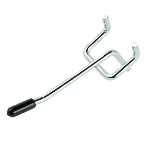 Sturdy L Shaped 2 Inch Galvanized Pegboard Hooks 50 Pack With Rubber Tips Tough As Nails Heavy Duty Metal Hooks For 1/4 And 1/8 Pegboard Rust Resistant Ideal For Garage Office Kitchen And Store Use Silver
